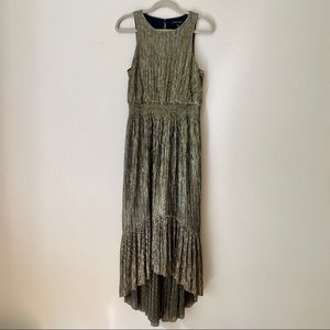 Banana Republic Gold High-Low Dress - Size 8 (EUC)